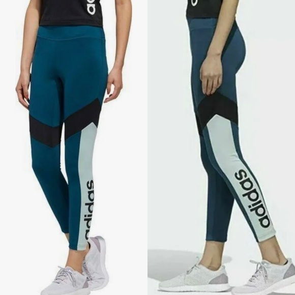 Adidas Womens Design 2 Move 7/8 Tights Sz Large Tec Mineral Black Activewear - Picture 1 of 10